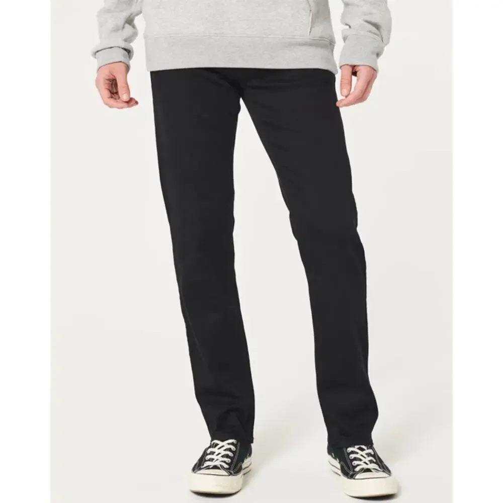 HOLLISTER Men's Straight Leg Jeans No Fade Technology in Black Size W30 L32